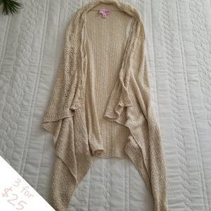 Sweet & Sinful Sleeveless Cardigan Cream (XS)
